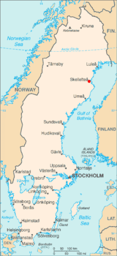 Karte schweden